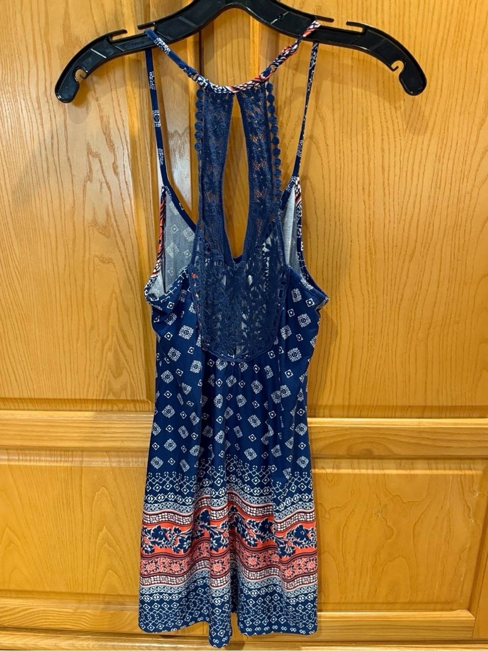 In Bloom by Jonquil Short Chemise Gown Halter Lace Trim Floral Size Small - Picture 2 of 7